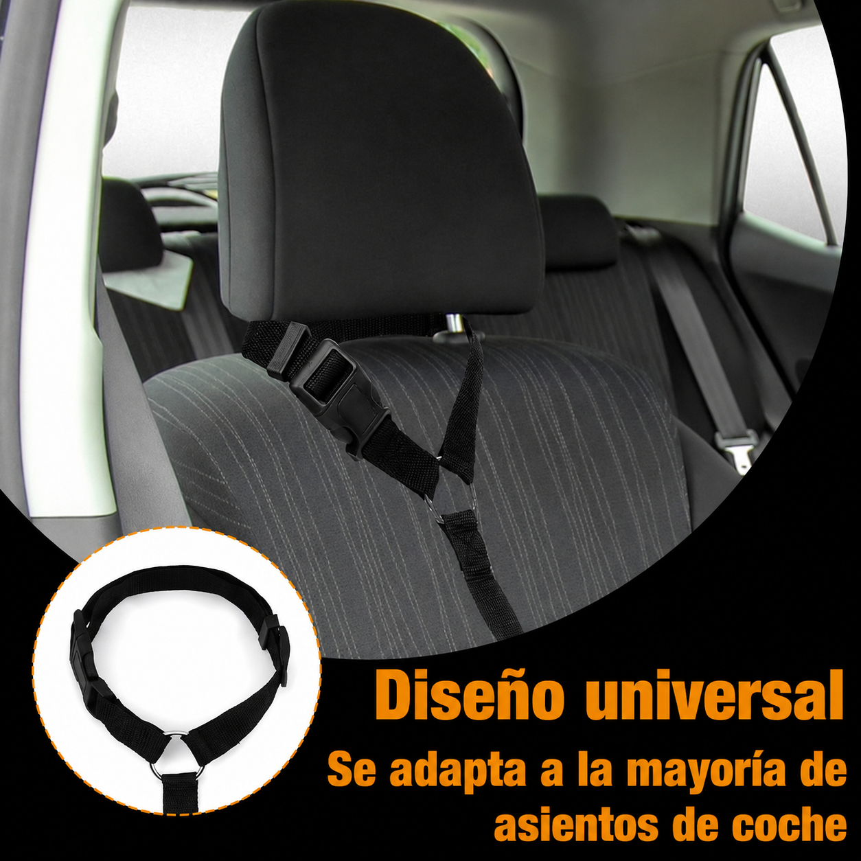Viaja Seguro con tu Mascota – Cinturón 360º Ajustable