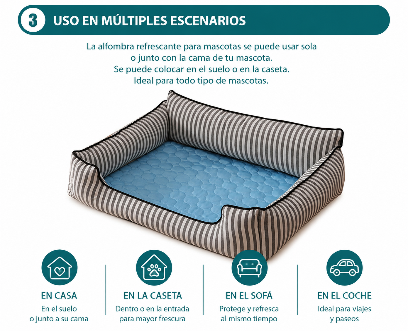 Alfombra Refrigerante para Perros y Gatos | Frescor Instantáneo para el Verano